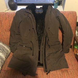Marc New York faux fur lined weatherproof parka